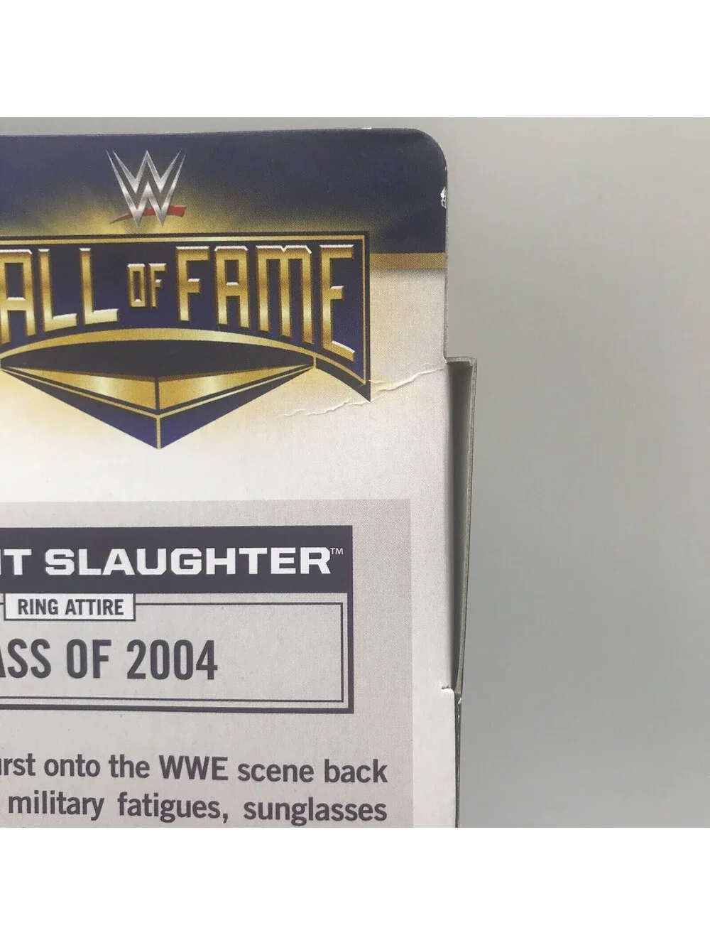 WWE Mattel Sgt. Slaughter Hall of Fame Class Of 2004 Flashback Figure Shelf Wear